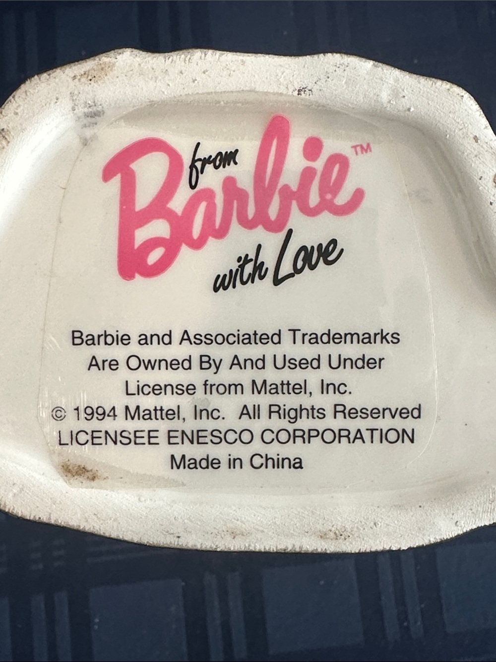 Vintage 1994 Barbie With Love Graduate Head Ceramic Vase No Chips or Cracks - Picture 5 of 8